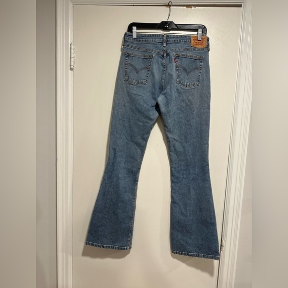 Vintage Levi 519 ‘04 Y2K Low Stretch Flare Jeans Juniors Size 9 JR M Dark Wash. - Picture 2 of 14